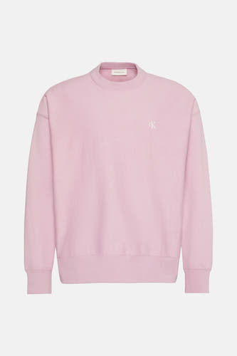 Roze sweater van Calvin Klein Jeans met een klein CK-logo op de borst.