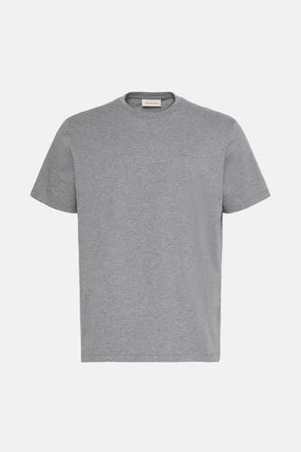 T-shirt gris à manches courtes de Calvin Klein Jeans, avec un logo subtil sur la poitrine.