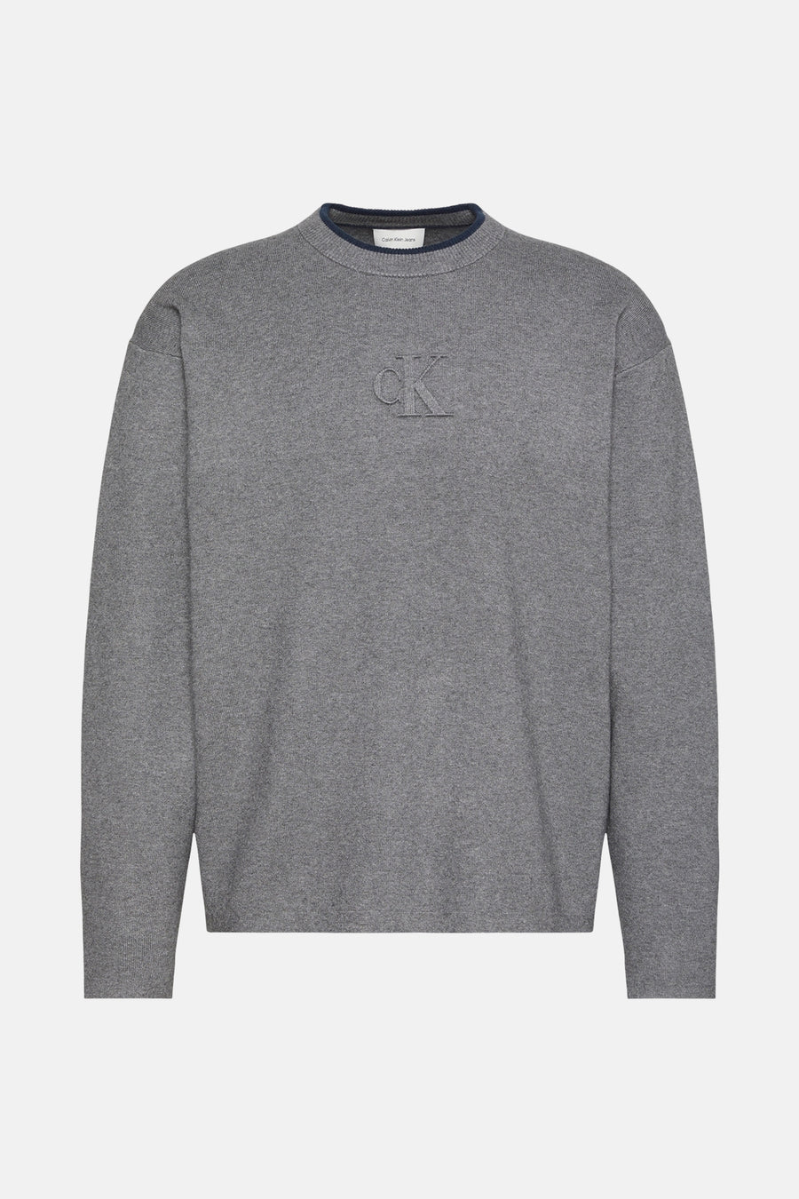 Pull à col rond - gris - Calvin Klein