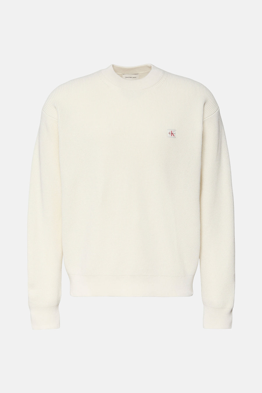 Pull met ronde hals - beige - Calvin Klein