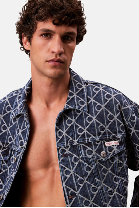Korte jas - mid blue denim