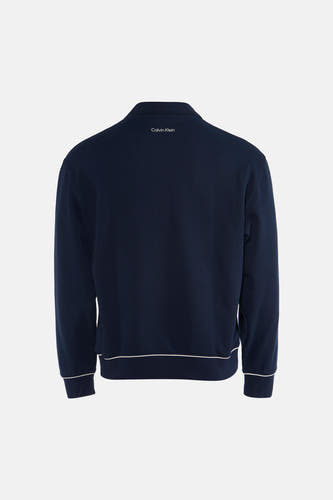 Sweat col O - bleu