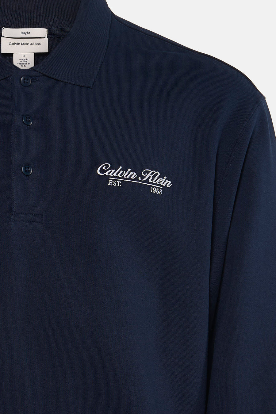 Sweat col O - bleu