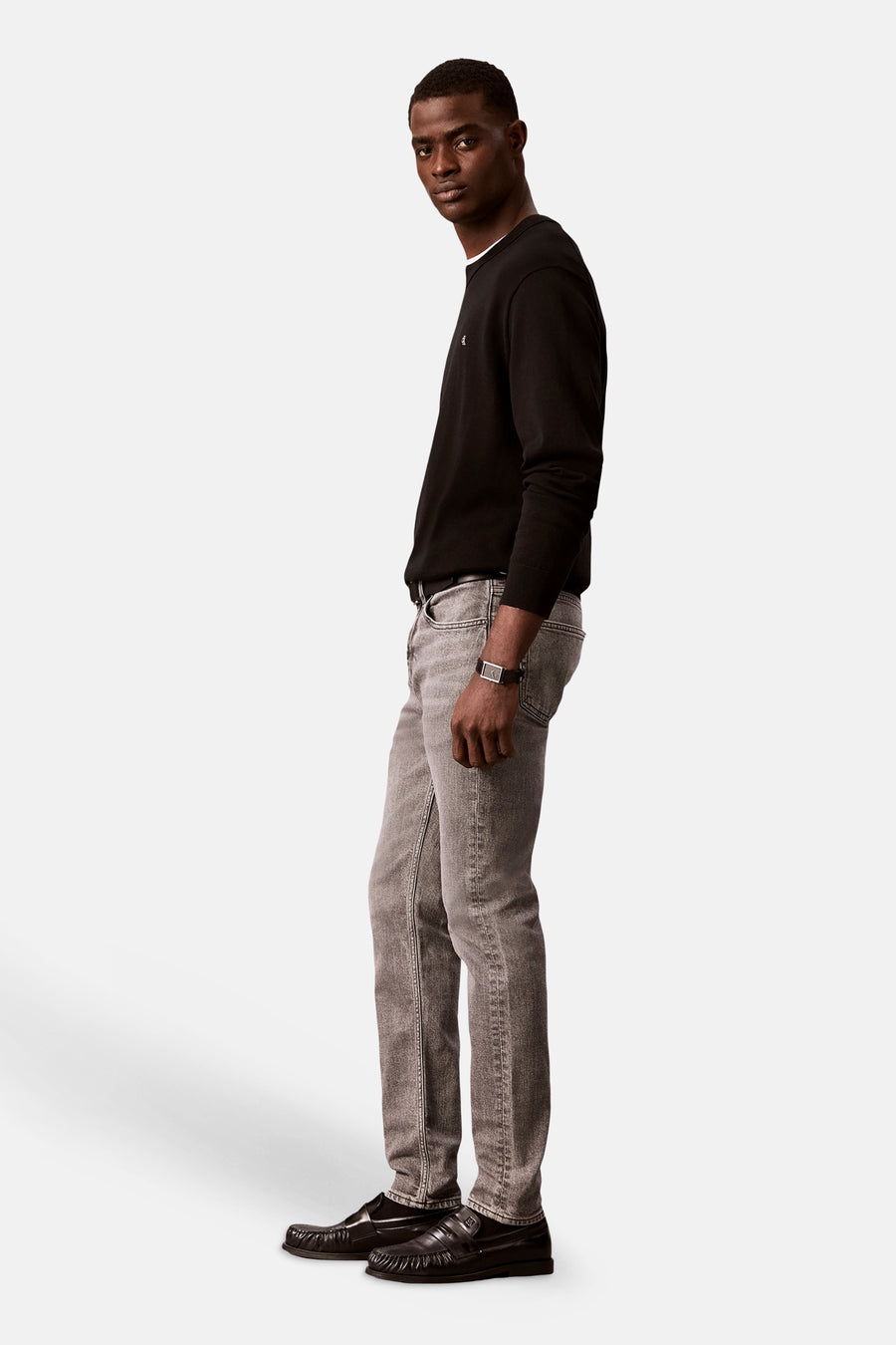 Jeans tapered mid grey denim - Calvin Klein