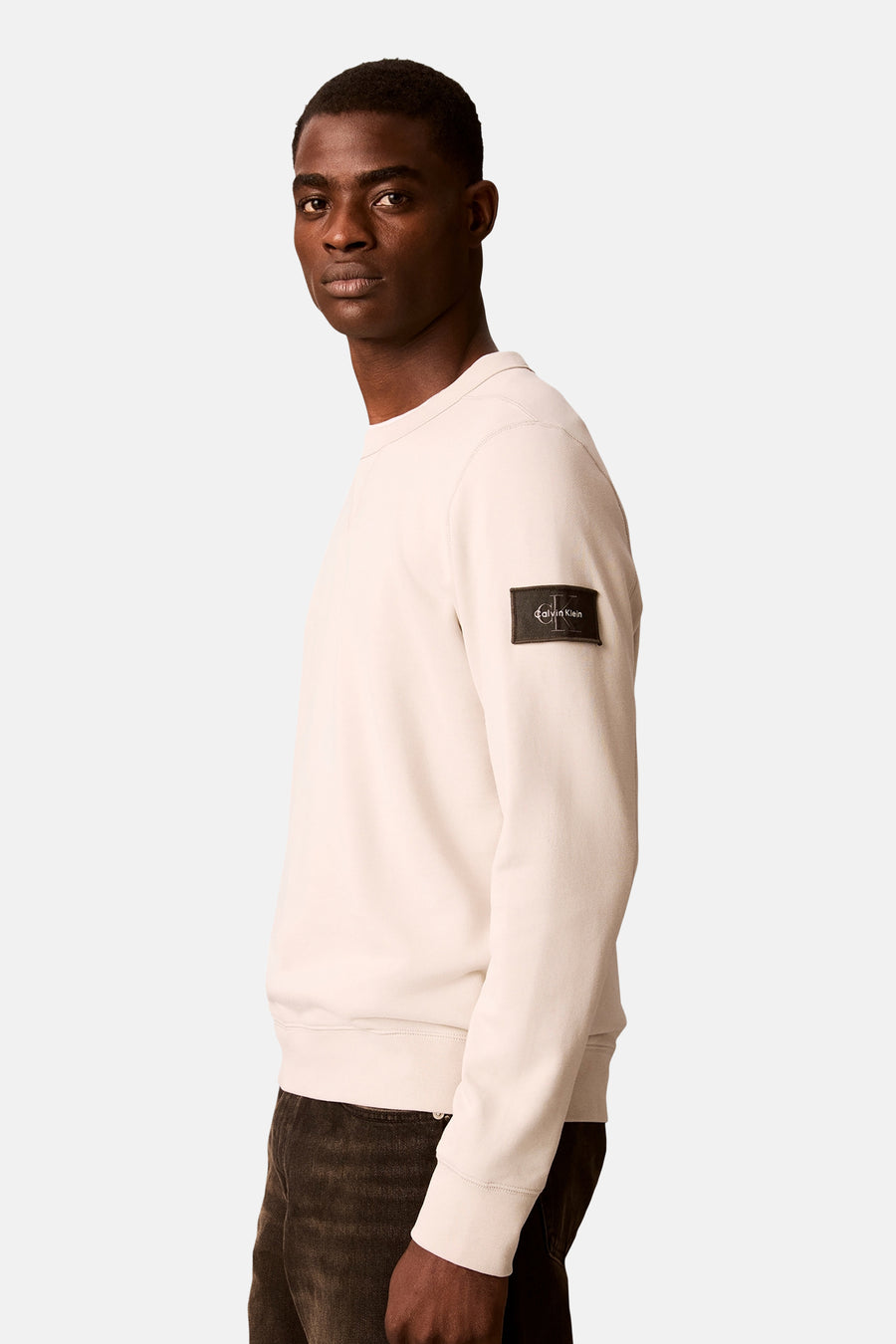 Sweater met ronde hals beige - Calvin Klein