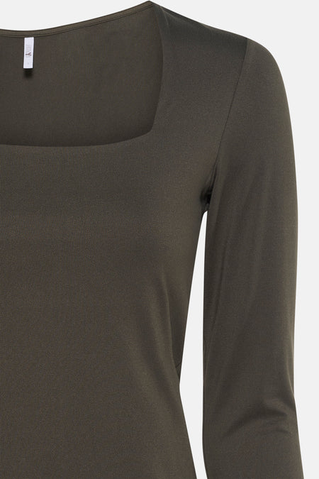 T-shirt met lange mouwen - Kaki