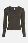T-shirt met lange mouwen - Kaki