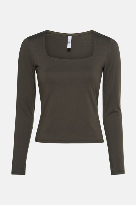 T-shirt met lange mouwen - Kaki