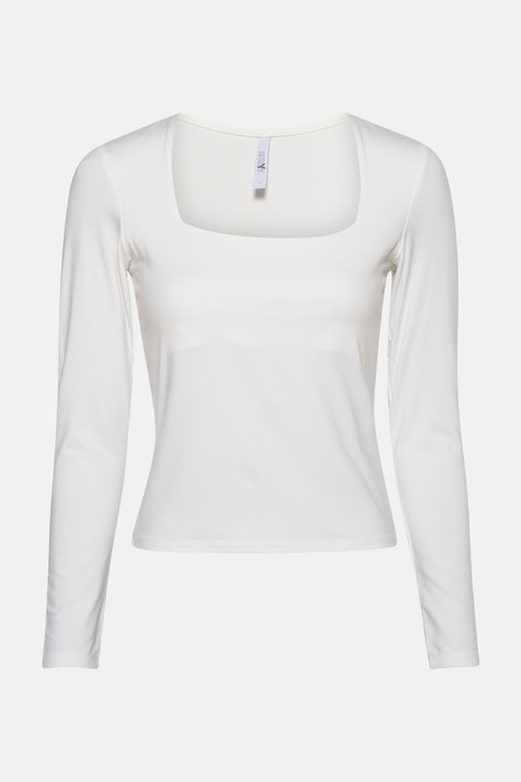 T-shirt met lange mouwen - wit