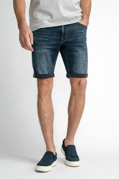 Short - blue black denim