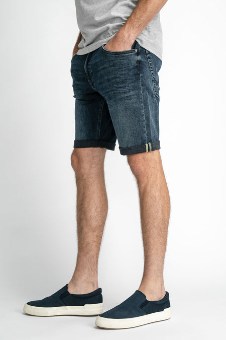 Short - blue black denim