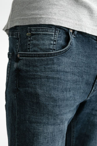 Short - blue black denim