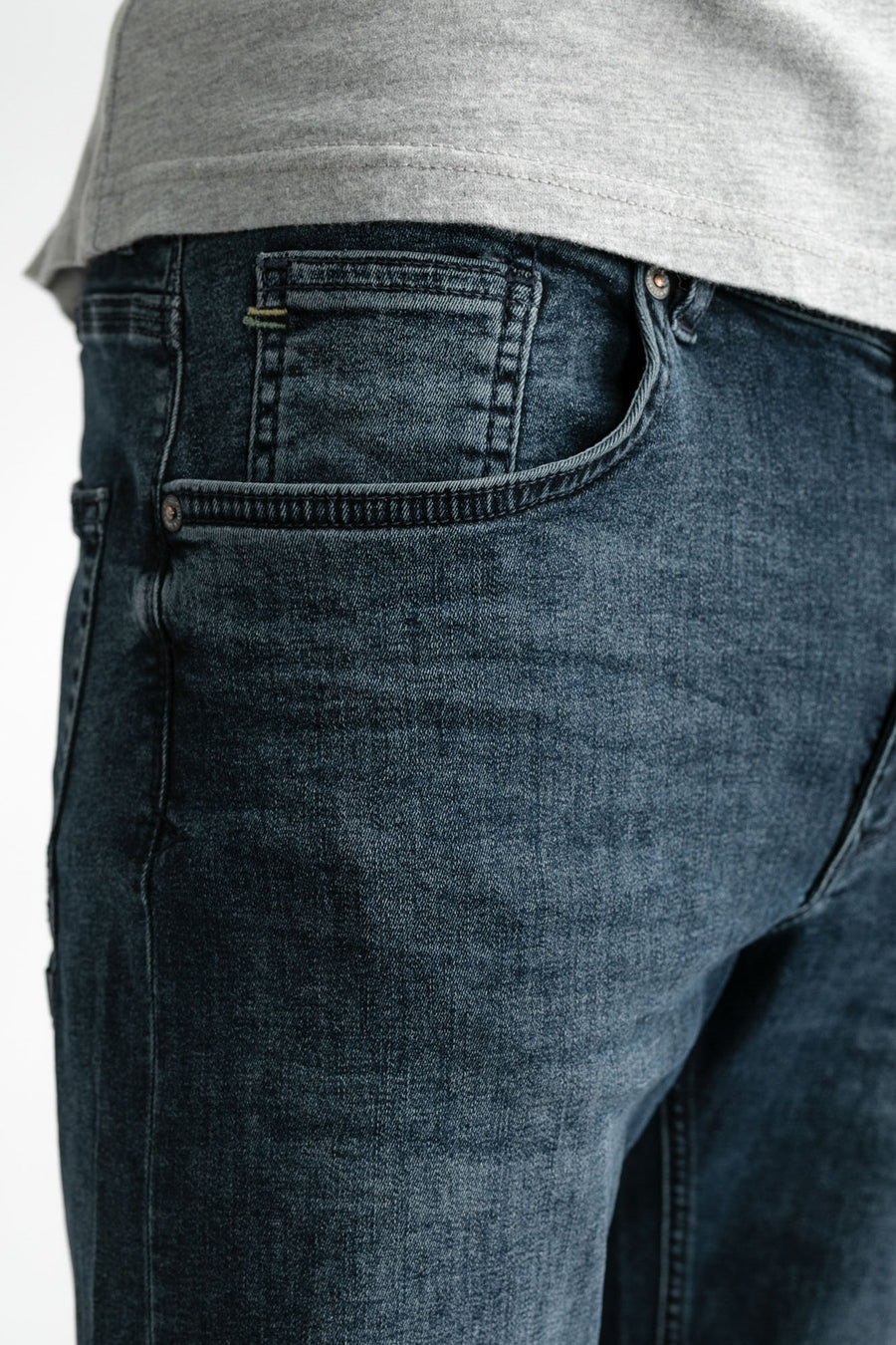 Short - blue black denim