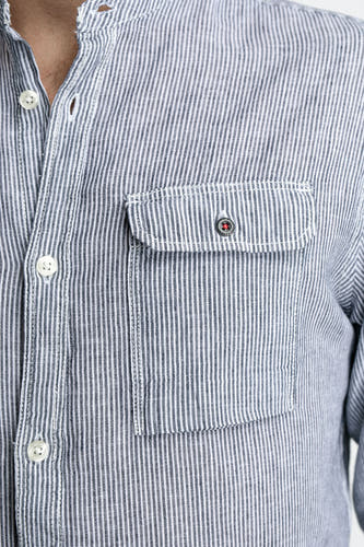 Hemd met lange mouwen - blauw
