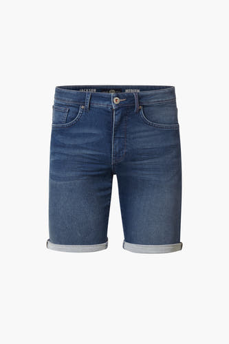 Jean short bleu marine de Petrol Industries avec des poches surélevées et des poches arrière.