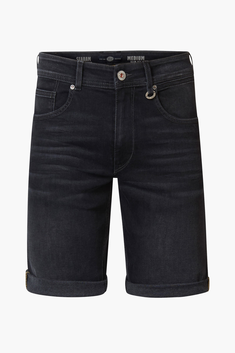 Short - black denim