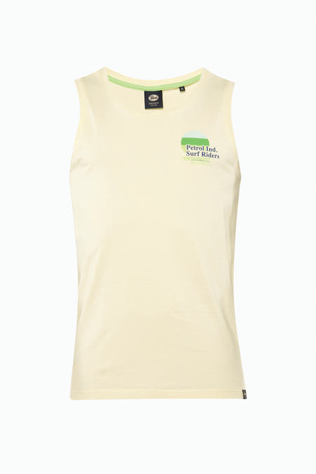 T-shirt tank top de Petrol Industries avec col rond et logo sur la poitrine.