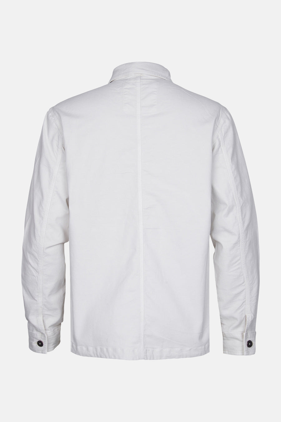 Achterkant van een wit jasje.