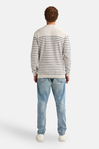 Pull met ronde hals - Ecru