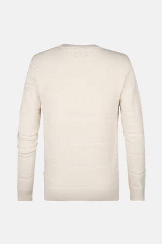 Pull met ronde hals - Beige
