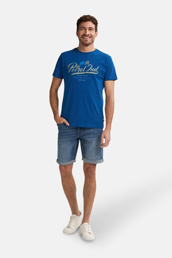 Jeansshort Mid blue denim - Petrol Industries®