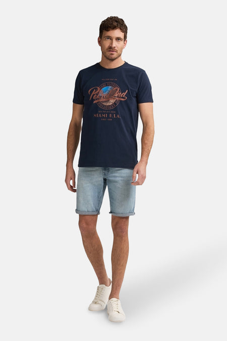 Short - light blue denim