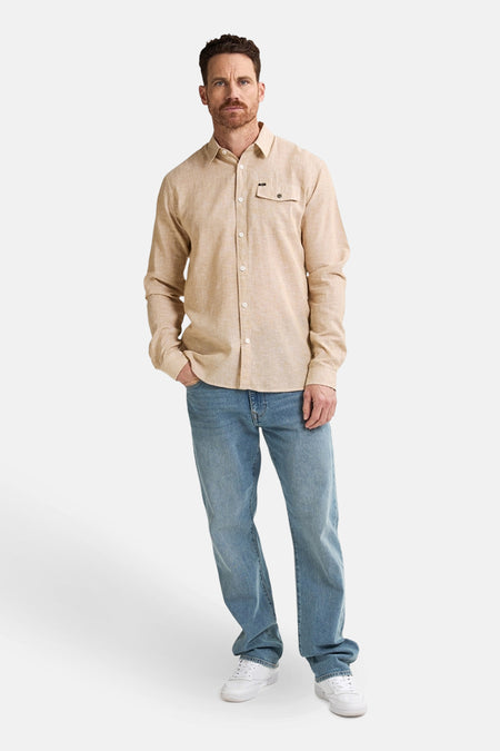 Hemd met lange mouwen - beige