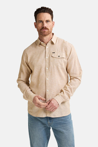 Hemd met lange mouwen - beige