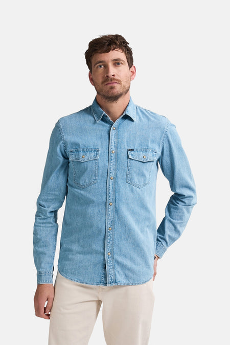 Hemd met lange mouwen - Light blue denim