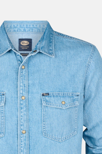 Chemise à manches longues - Light blue denim - Petrol Industries®