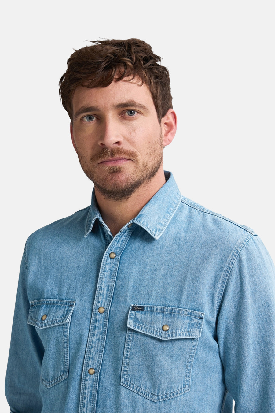 Chemise à manches longues - Light blue denim - Petrol Industries®