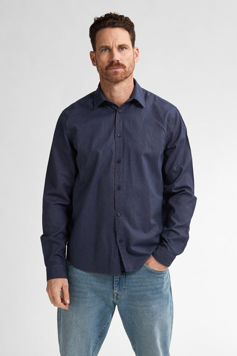 Hemd met lange mouwen - blauw