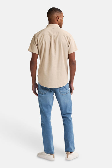 Hemd met korte mouwen - beige