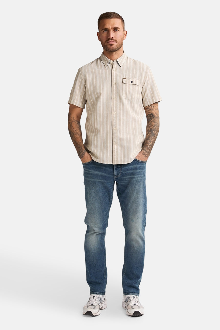 Hemd met korte mouwen - beige - Petrol Industries®