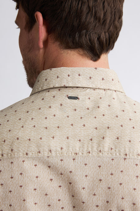 Hemd met korte mouwen - beige