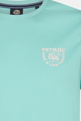 Blauw T-shirt met korte mouwen van Petrol Industries, met print op de borst.