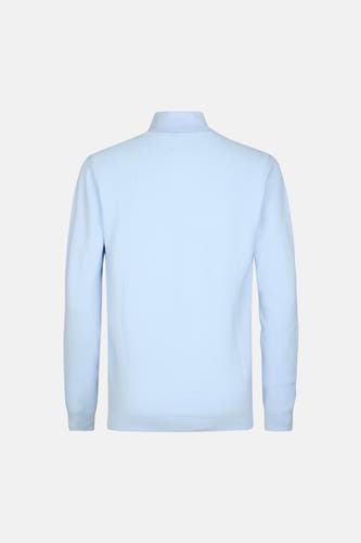 T-shirt bleu avec col rond de Petrol Industries, doté d'une subtile texture.