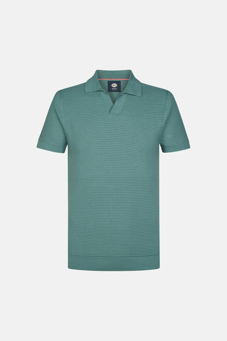 Polo vert de mantes courtes Petrol Industries, avec un motif sub sub motifipé.