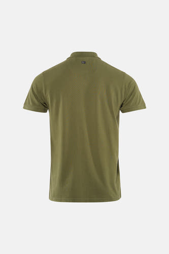 Polo verte de Petrol Industries, dos à manches courtes et design uni.