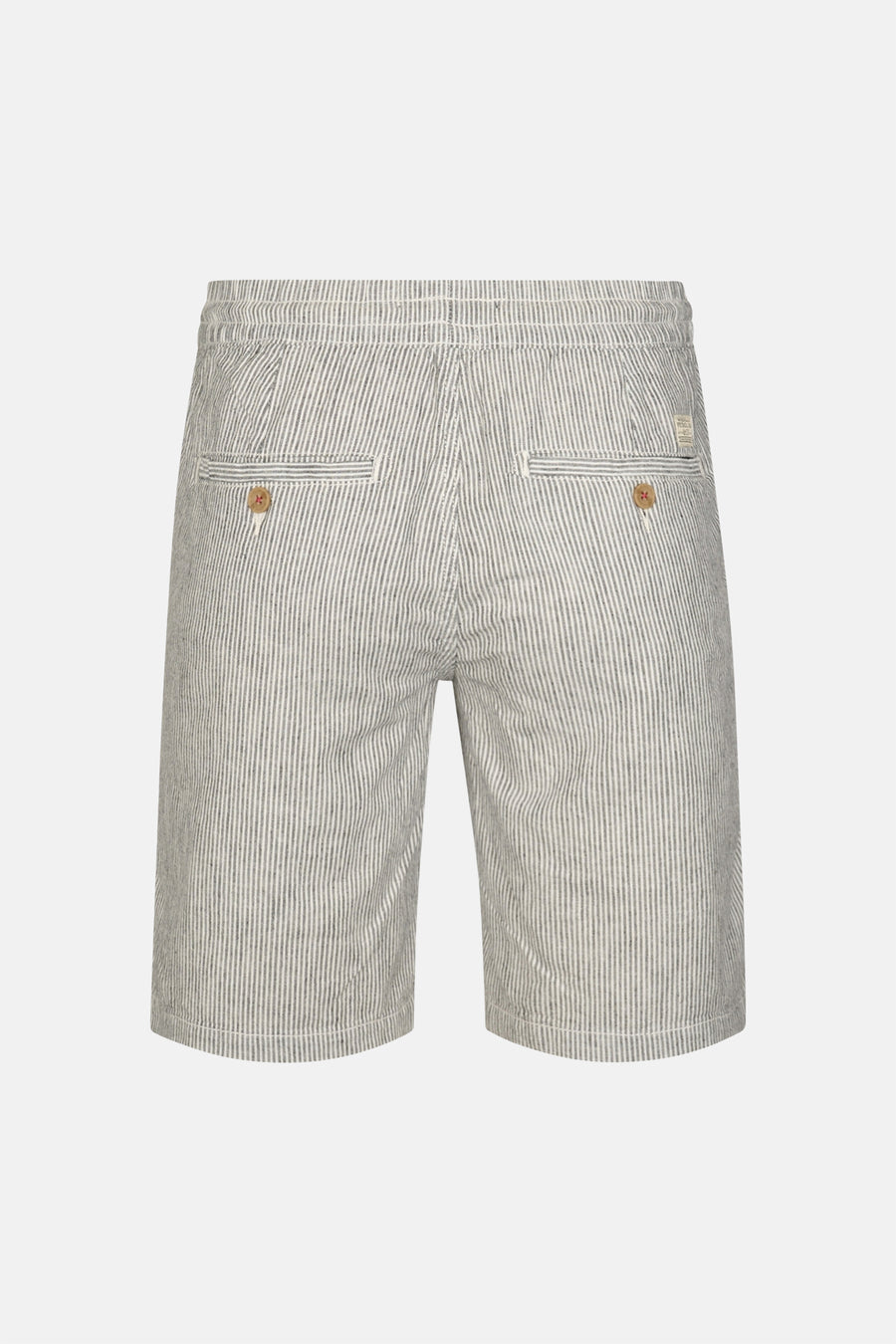 Short rayé de Petrol Industries® avec taille élastique et deux poches à boutons à l'arrière.