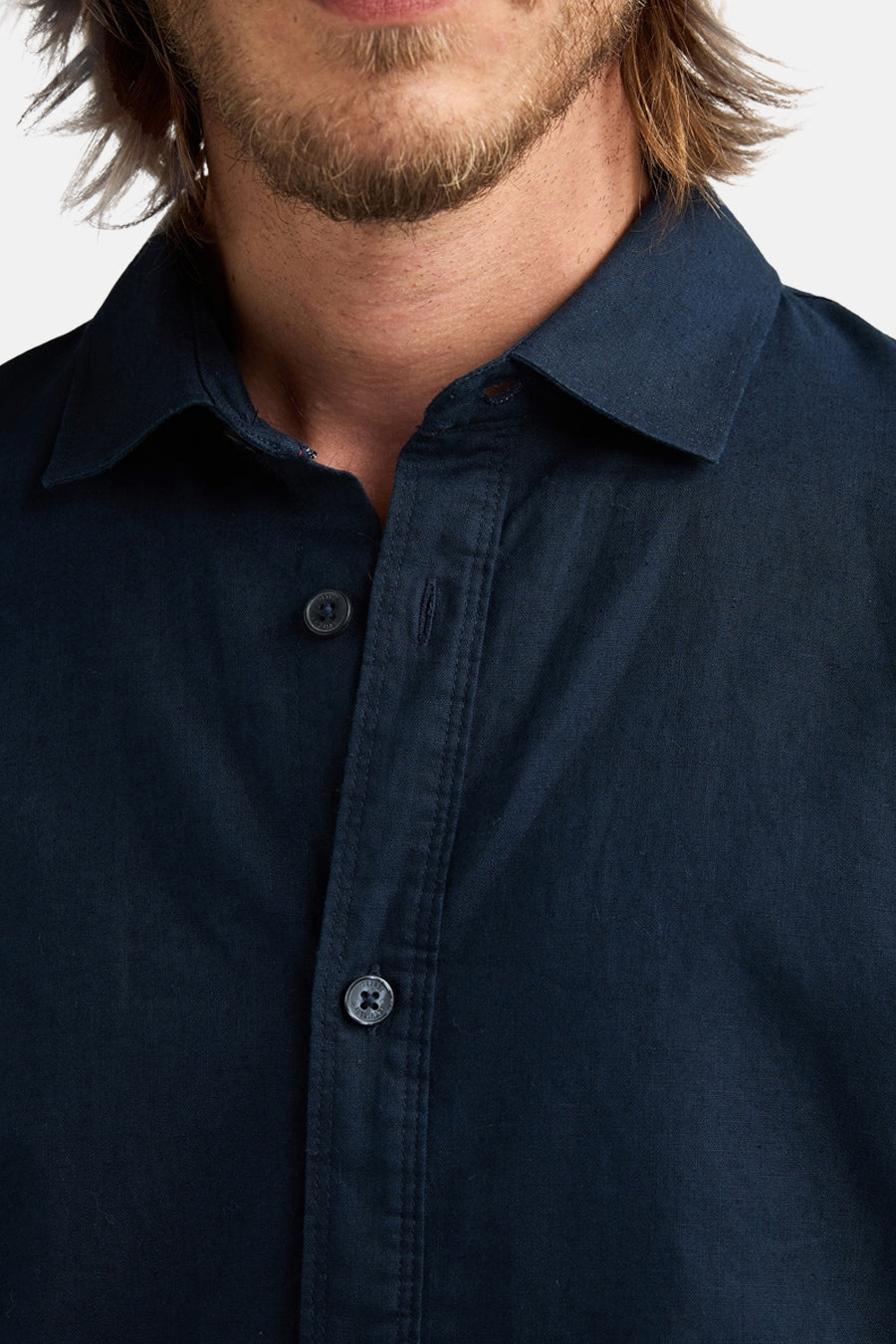 Blauw overhemd met lange mouwen van Petrol Industries, met knoopsluiting en klassieke kraag.