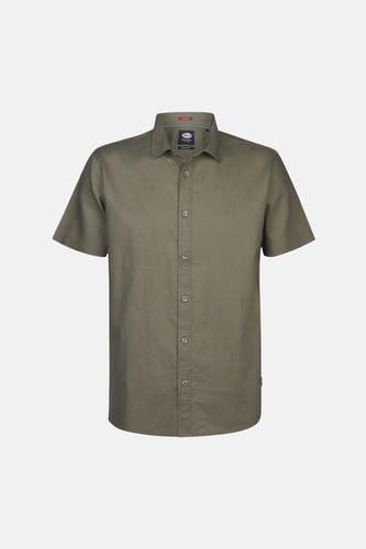 Chemise verte à manches courtes de Petrol Industries, de couleur unie.