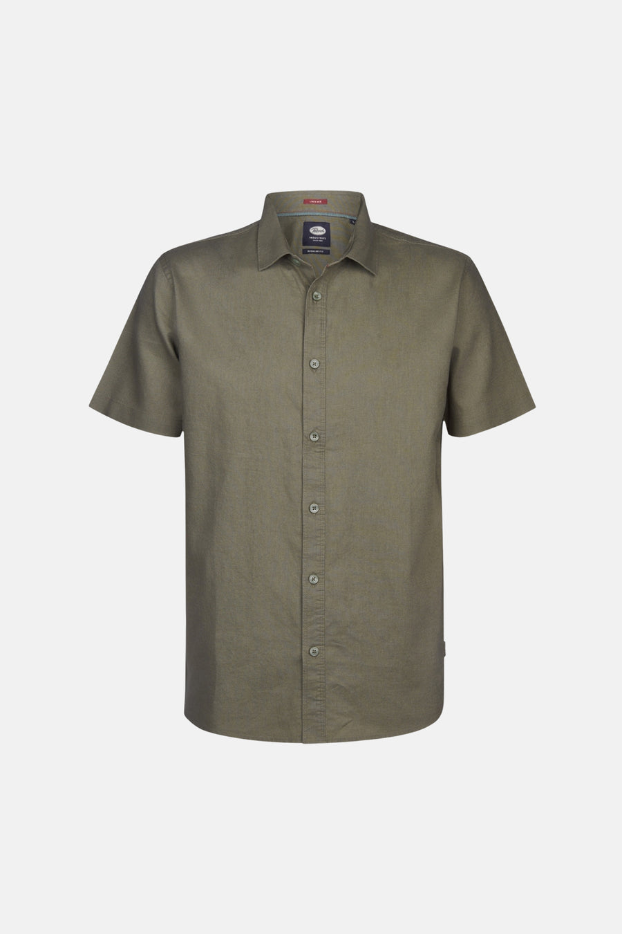 Chemise verte à manches courtes de Petrol Industries, de couleur unie.