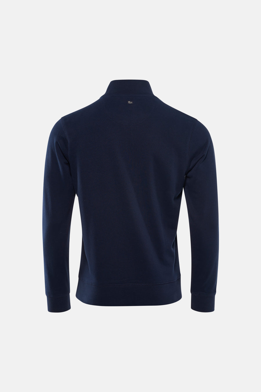 Blauwe sweater met ronde hals van Petrol Industries, rugzijde weergegeven.