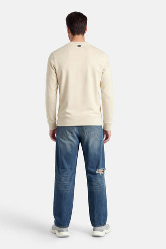 Beige sweater met ronde hals van Petrol Industries, met lange mouwen en een effen design.