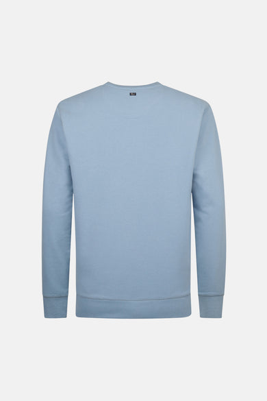 Blauwe sweater met ronde hals van Petrol Industries, met lange mouwen en een effen kleur.