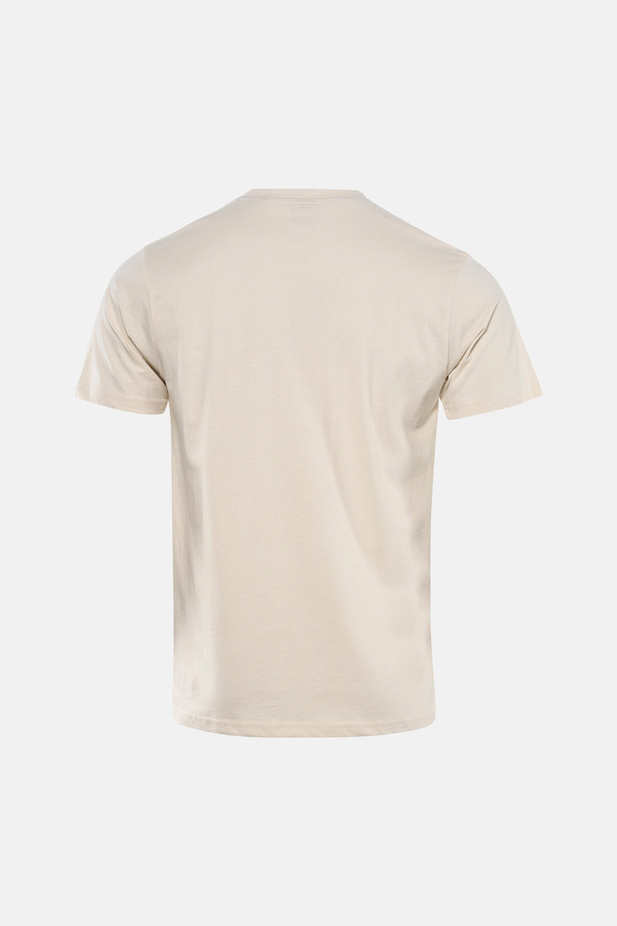 Ecru T-shirt met korte mouwen van Petrol Industries®, effen van kleur, bekeken van de achterkant.
