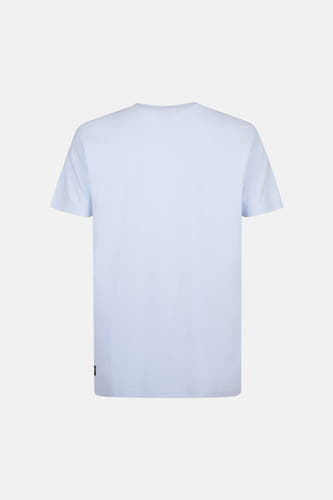 Blauw T-shirt met korte mouwen van Petrol Industries®, gezien van achteren.
