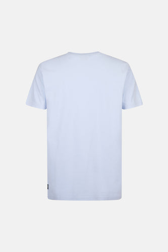 Blauw T-shirt met korte mouwen van Petrol Industries®, gezien van achteren.
