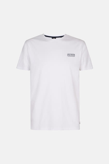 T-shirt blanc Petrol Industries avec un petit logo sur la poitrine.